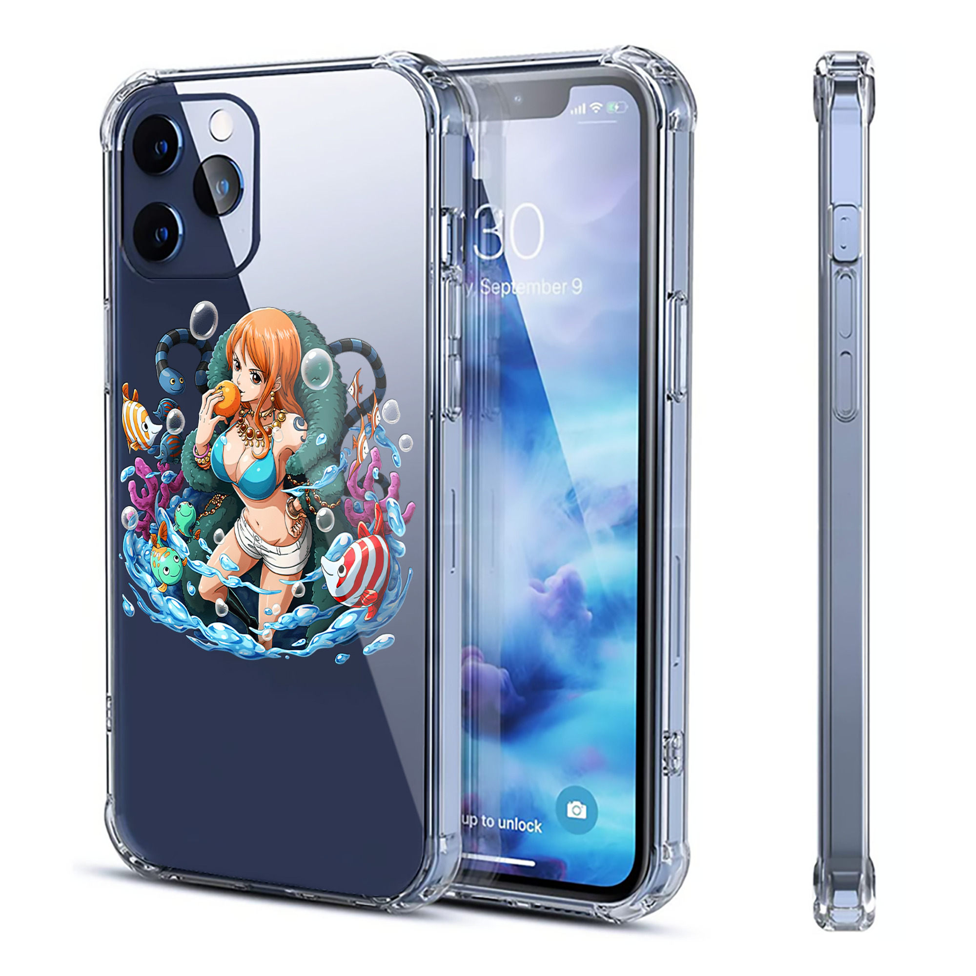 （画像用） ワンピース ナミ ONE PIECE Nami 【iPhone 12シリーズ対応】透明スマホケース（クリアソフトケース）